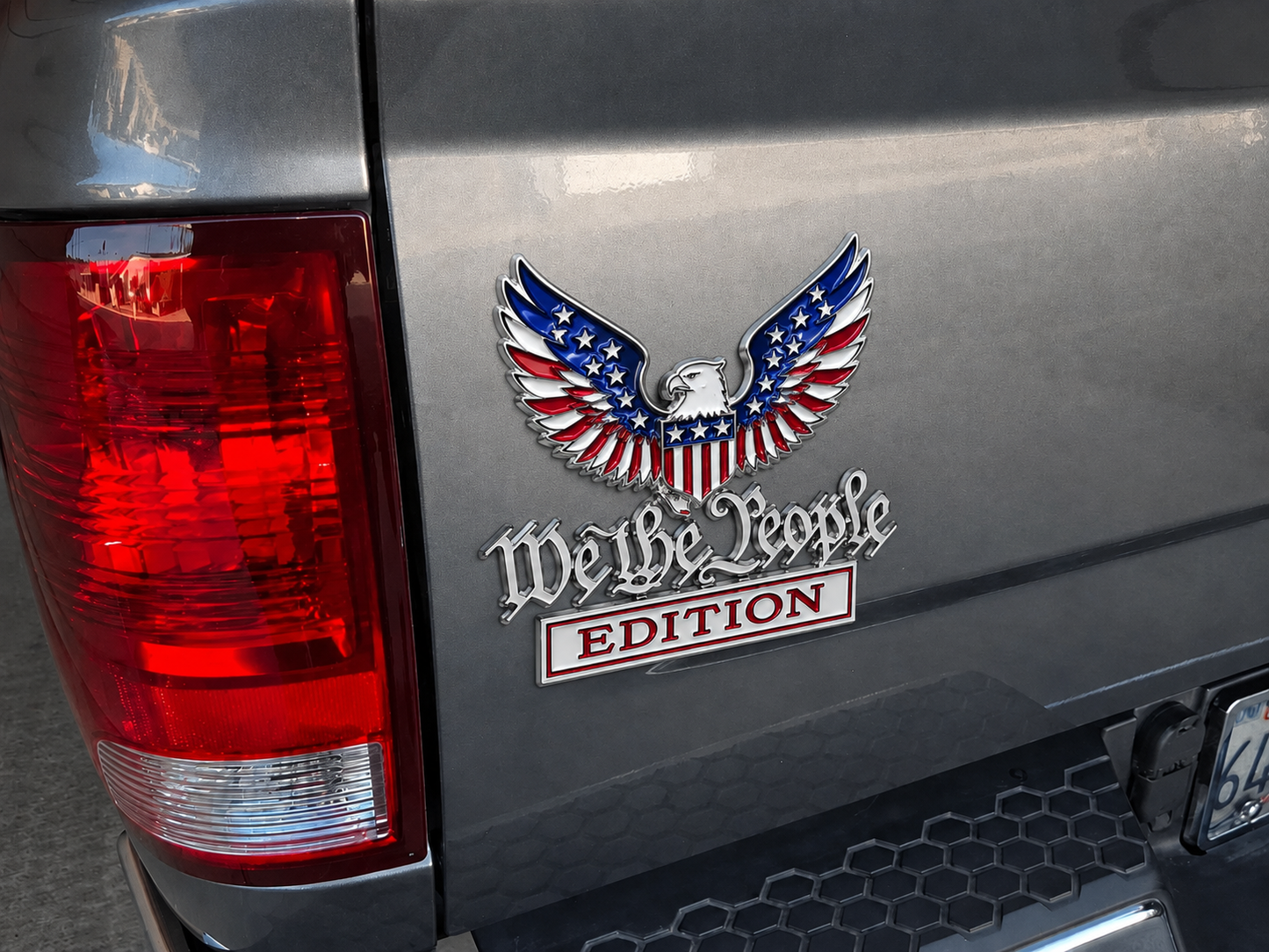 We The People Patriot Flag Edition Car Emblem Metal Badge