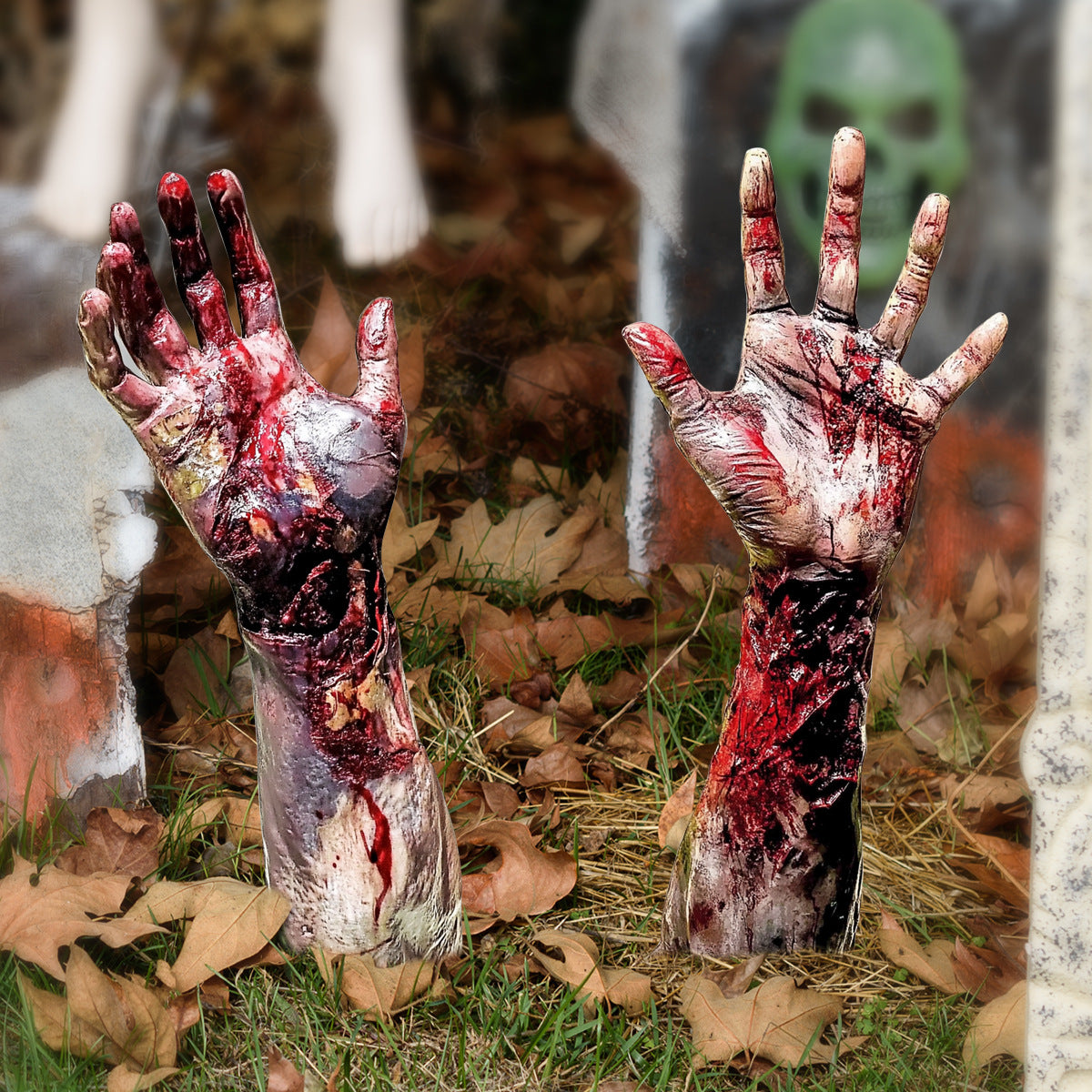 New Bloody Hand Halloween Lawn Stakes
