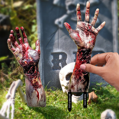 New Bloody Hand Halloween Lawn Stakes