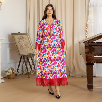 Festival Bloom Tassel Jalabiya Dress (Flash Sale 50% OFF)