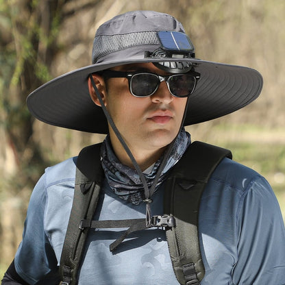 🏆 50K+ SOLD! – Almost Gone-⚡2025 New Ultralight Solar Fan Sun Hat – Lighter Than a Baseball!⚾