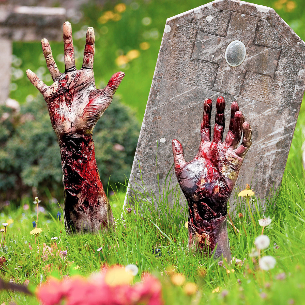 New Bloody Hand Halloween Lawn Stakes