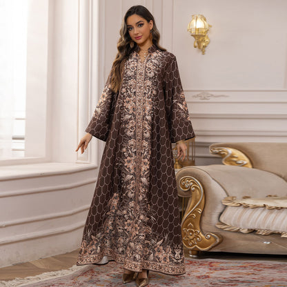 Royal Bloom Embellished Abaya Kaftan (Flash Sale 50% OFF)