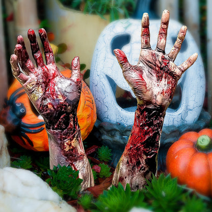 New Bloody Hand Halloween Lawn Stakes
