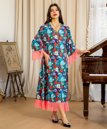 Festival Bloom Tassel Jalabiya Dress (Flash Sale 50% OFF)
