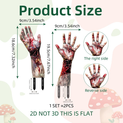 New Bloody Hand Halloween Lawn Stakes