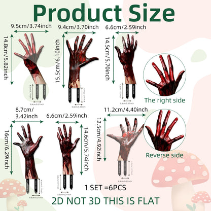 New Bloody Hand Halloween Lawn Stakes