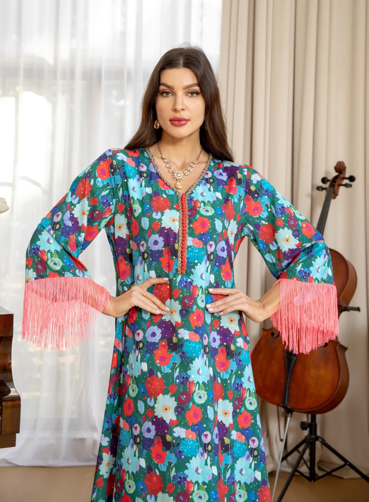 Festival Bloom Tassel Jalabiya Dress (Flash Sale 50% OFF)