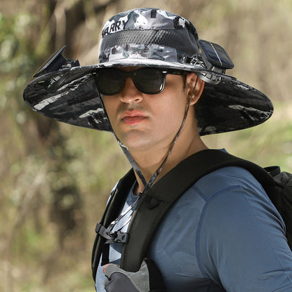 🏆 50K+ SOLD! – Almost Gone-⚡2025 New Ultralight Solar Fan Sun Hat – Lighter Than a Baseball!⚾