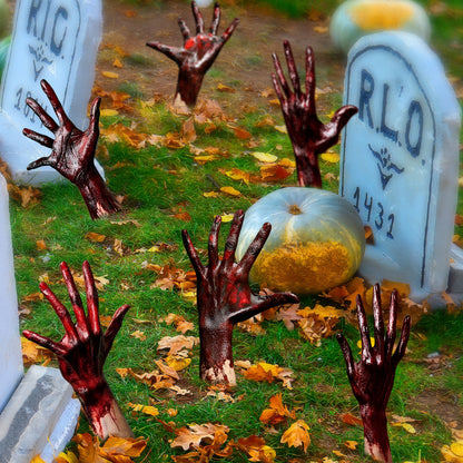 New Bloody Hand Halloween Lawn Stakes