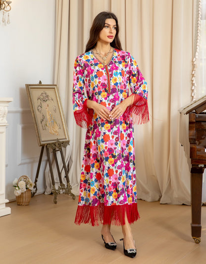 Festival Bloom Tassel Jalabiya Dress (Flash Sale 50% OFF)