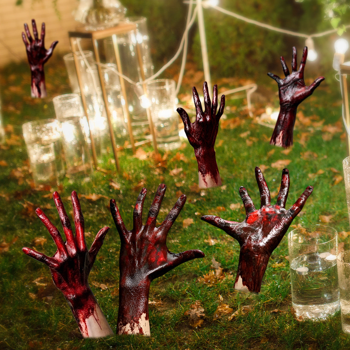 New Bloody Hand Halloween Lawn Stakes