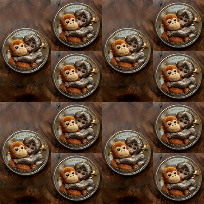 🏆Last Day 60% OFF-🪙 Emotional Support Monkey Coin🐒 for Animal Lovers, Family, Friends, Loved Ones