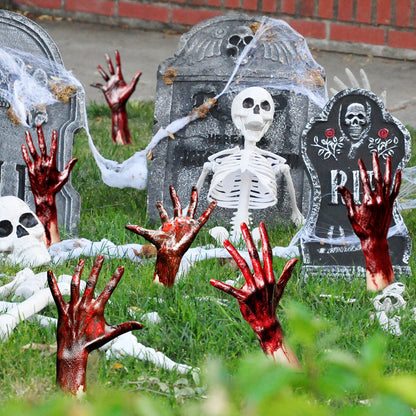 New Bloody Hand Halloween Lawn Stakes