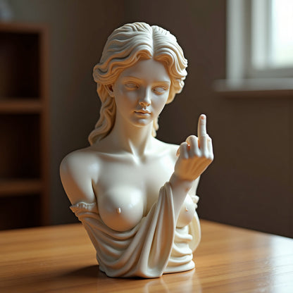 Middle Finger Witch Statue
