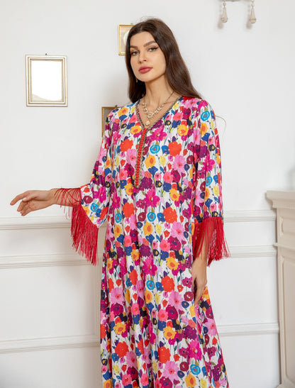 Festival Bloom Tassel Jalabiya Dress (Flash Sale 50% OFF)