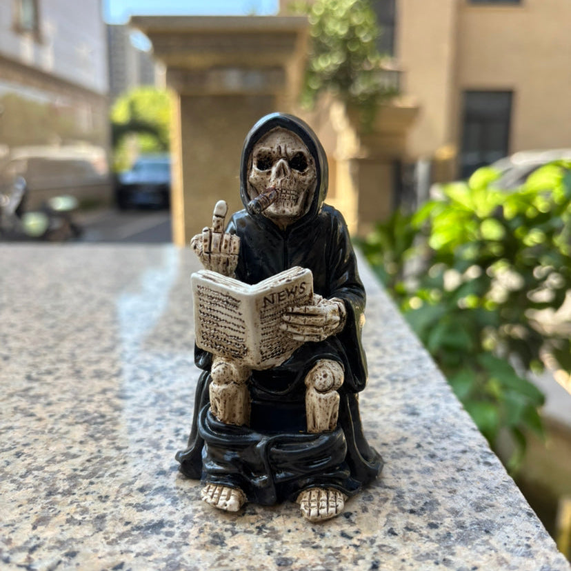 Toilet Grim Reaper Statue