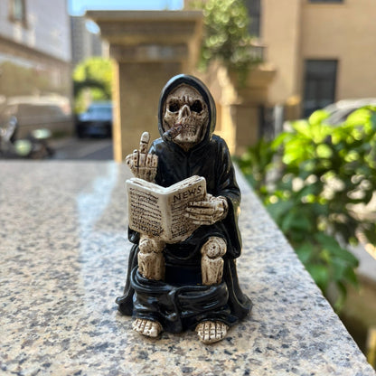 Toilet Grim Reaper Statue