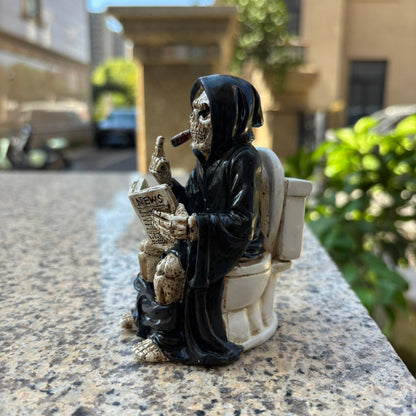 Toilet Grim Reaper Statue
