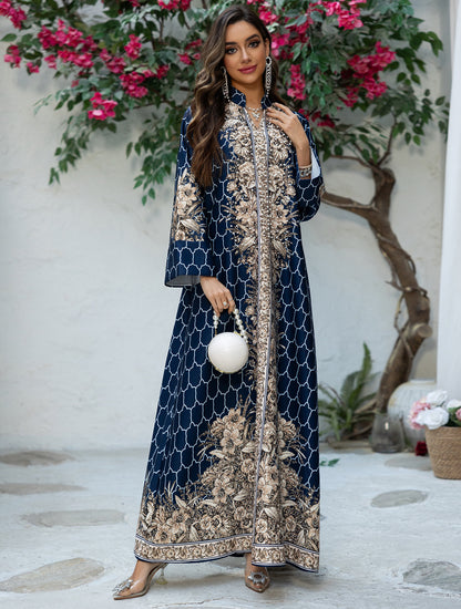 Royal Bloom Embellished Abaya Kaftan (Flash Sale 50% OFF)