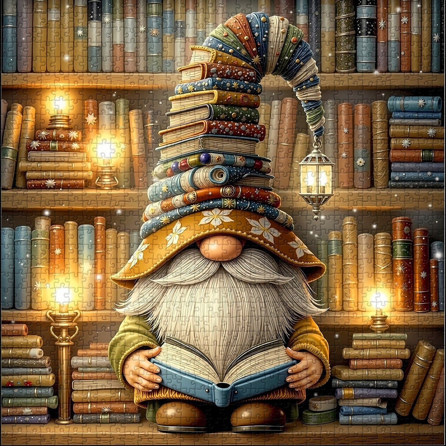 Book Hat Gnome Jigsaw Puzzle 1000 Pieces