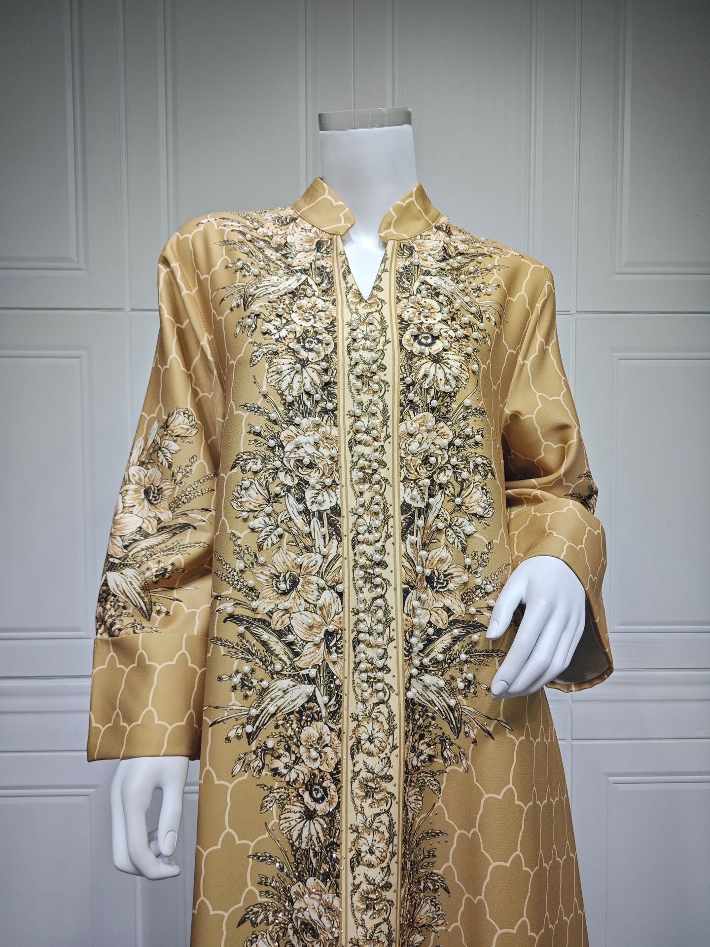 Royal Bloom Embellished Abaya Kaftan (Flash Sale 50% OFF)