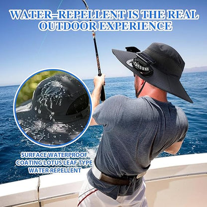 🏆 50K+ SOLD! – Almost Gone-⚡2025 New Ultralight Solar Fan Sun Hat – Lighter Than a Baseball!⚾