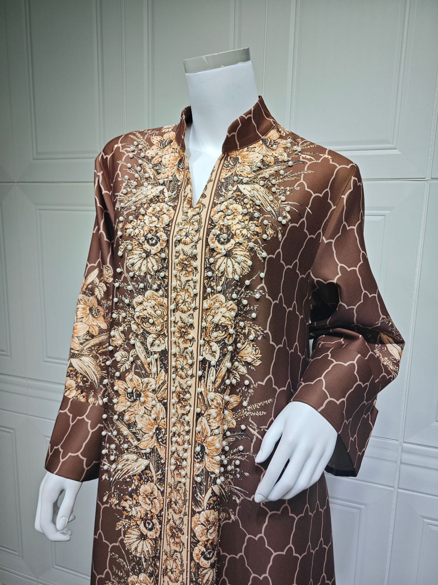 Royal Bloom Embellished Abaya Kaftan (Flash Sale 50% OFF)