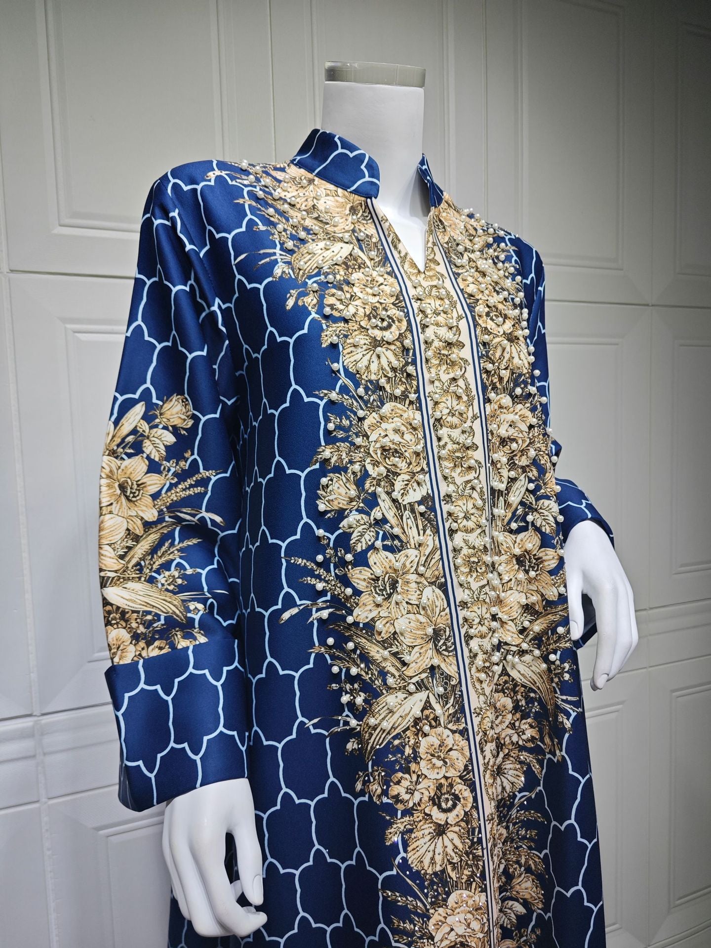 Royal Bloom Embellished Abaya Kaftan (Flash Sale 50% OFF)