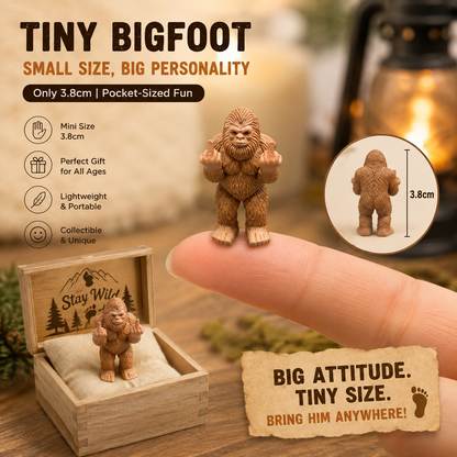 Middle Fingers Mini Bigfoot Funny Gag Gift