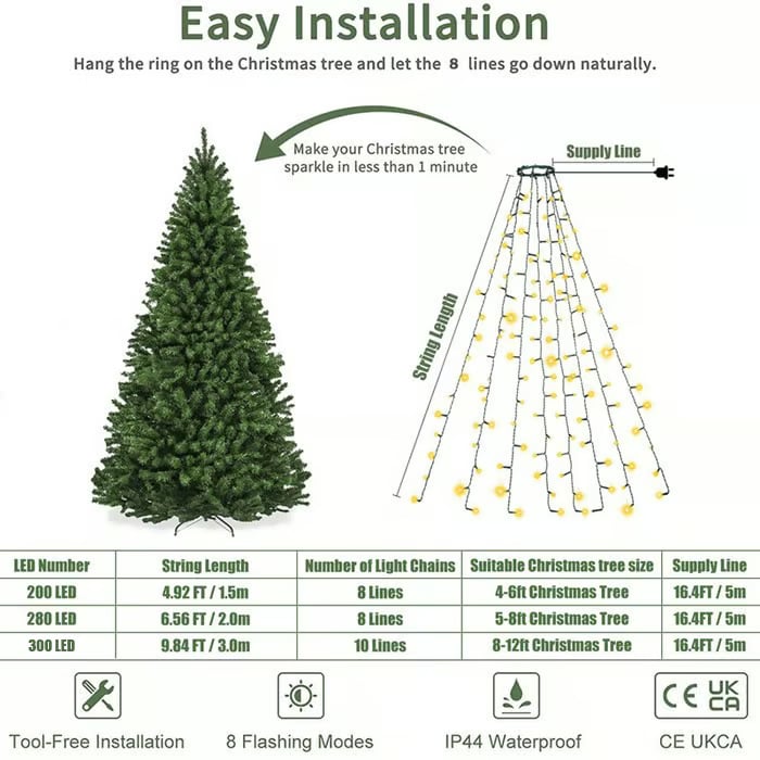 🎄Holiday Pre-Sale🔥Waterproof Christmas Tree Waterfall Lights