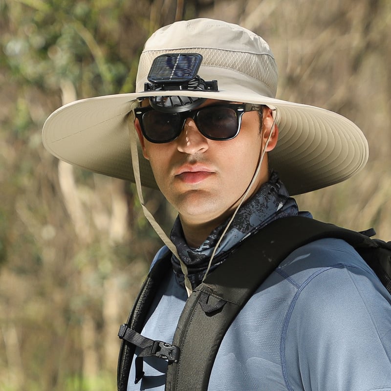 🏆 50K+ SOLD! – Almost Gone-⚡2025 New Ultralight Solar Fan Sun Hat – Lighter Than a Baseball!⚾