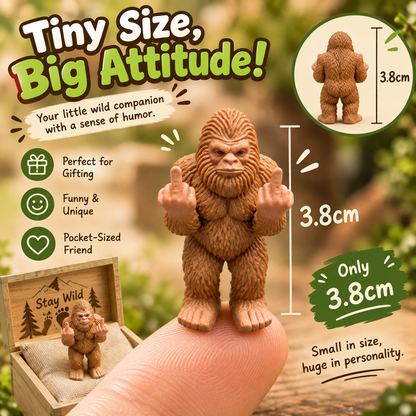 Middle Fingers Mini Bigfoot Funny Gag Gift
