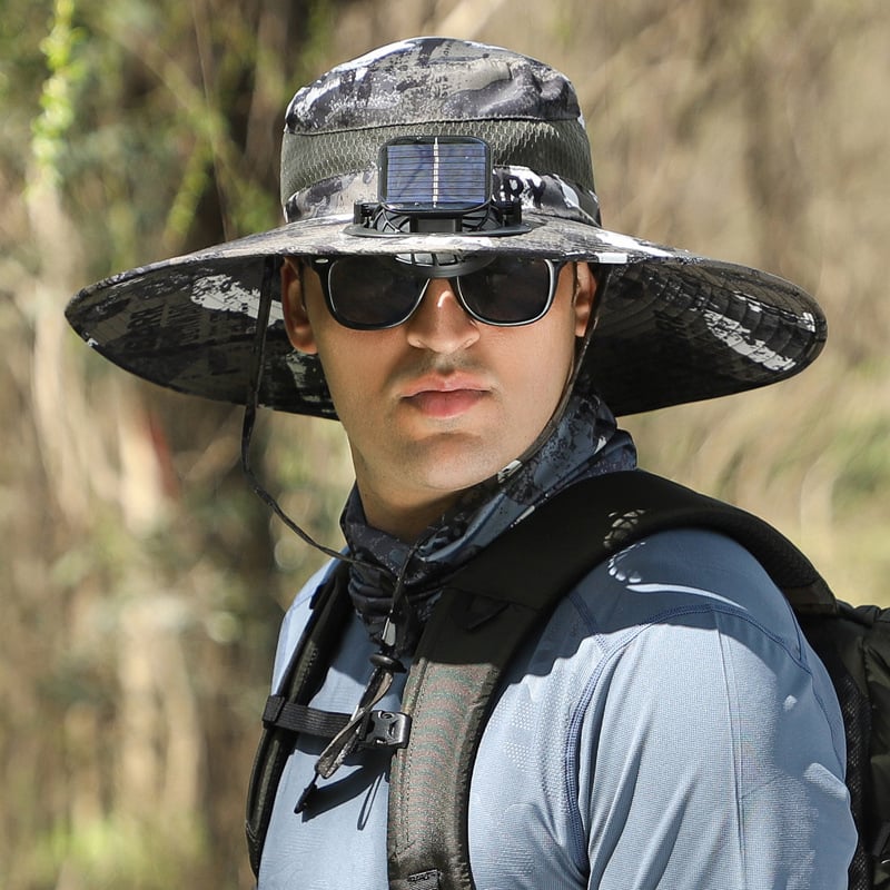 🏆 50K+ SOLD! – Almost Gone-⚡2025 New Ultralight Solar Fan Sun Hat – Lighter Than a Baseball!⚾