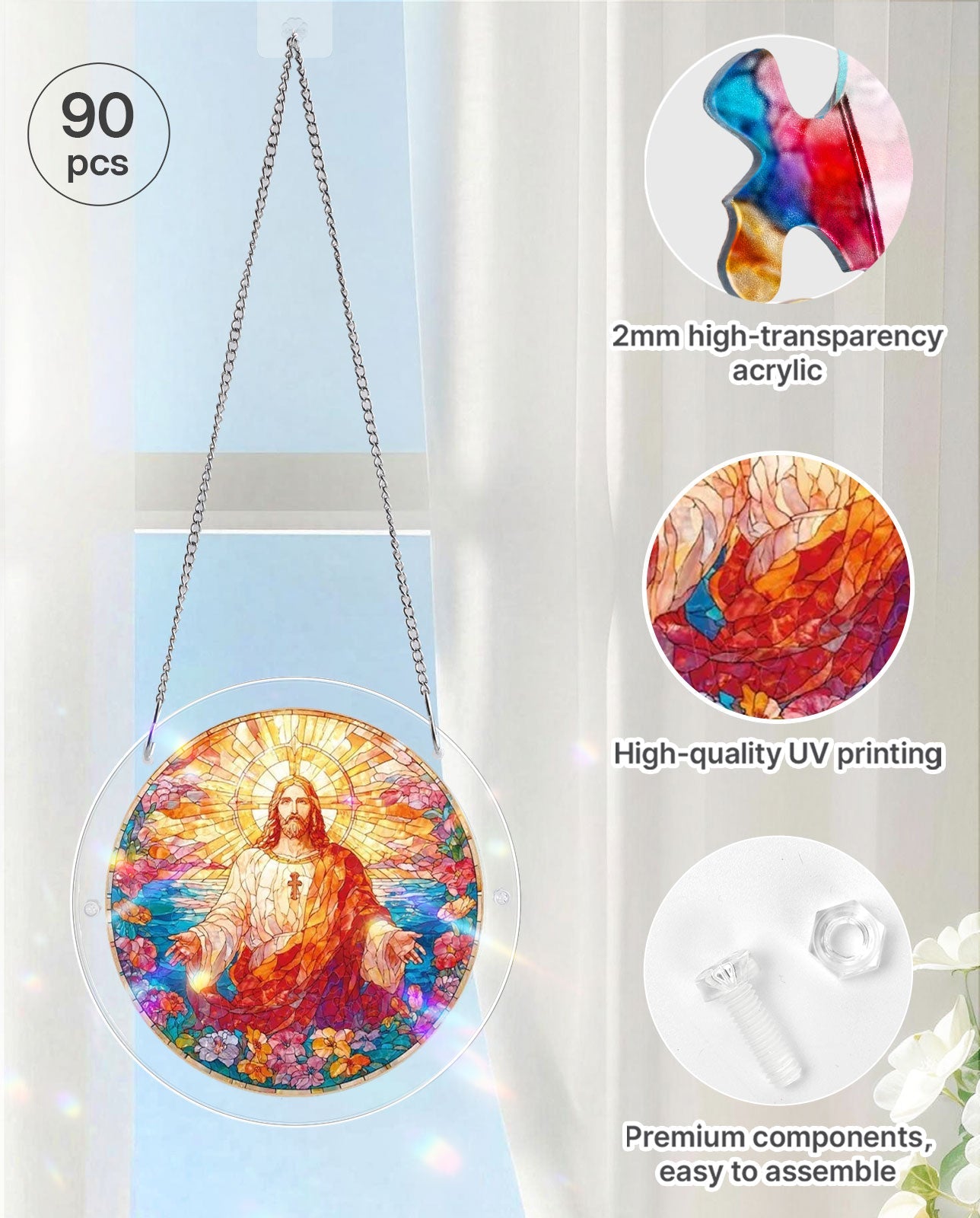 Acrylic Jigsaw Puzzle Suncatcher - Holy Light of Jesus