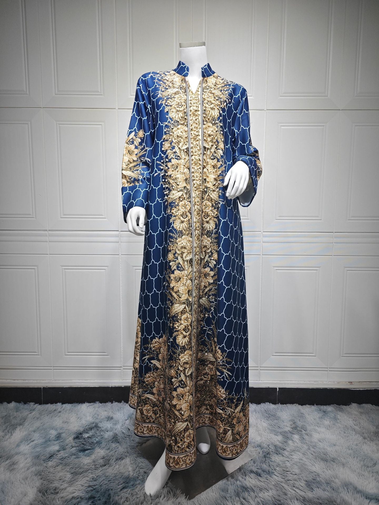 Royal Bloom Embellished Abaya Kaftan (Flash Sale 50% OFF)