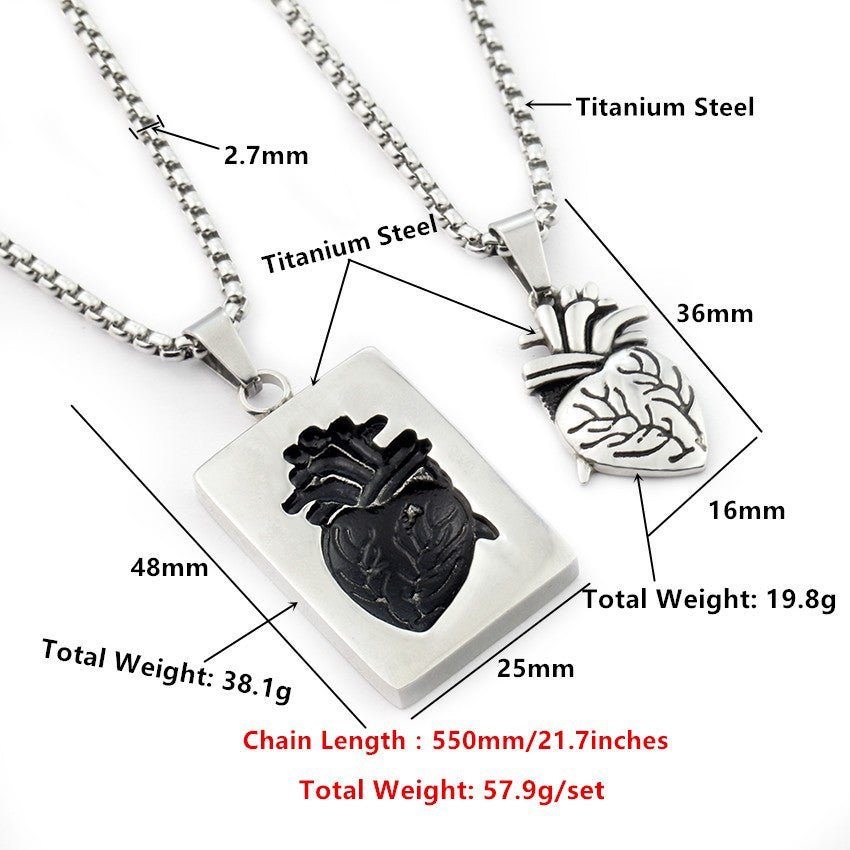 ❤️2026 Anatomical Heart Connection Necklace Set