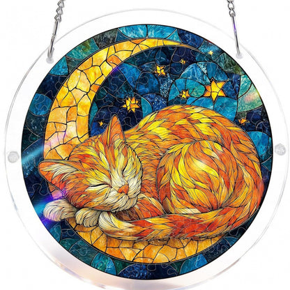 Acrylic Jigsaw Puzzle Suncatcher - Moonlit Riverscape