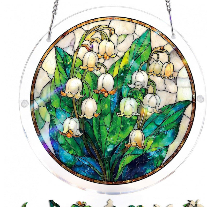 Acrylic Jigsaw Puzzle Suncatcher - Moonlit Riverscape