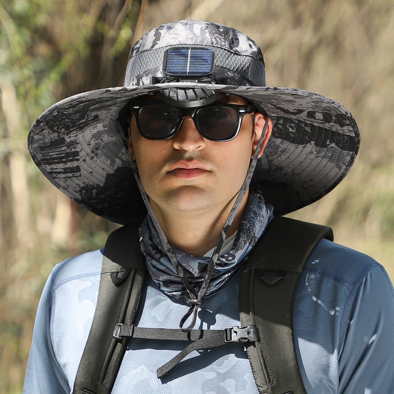 🏆 50K+ SOLD! – Almost Gone-⚡2025 New Ultralight Solar Fan Sun Hat – Lighter Than a Baseball!⚾