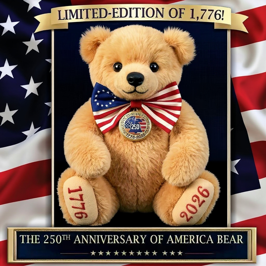🎉 The 250th Anniversary of America Bear – 1776-2026 Limited Edition.
