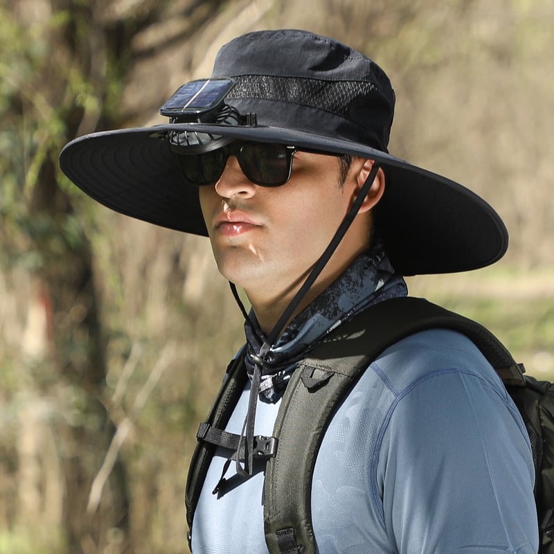 🏆 50K+ SOLD! – Almost Gone-⚡2025 New Ultralight Solar Fan Sun Hat – Lighter Than a Baseball!⚾