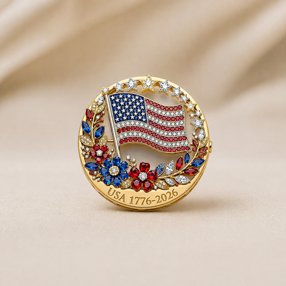 US 250th Anniversary Enamel Brooch Pin